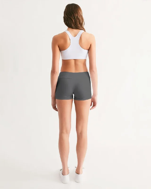 AKH Grey Women's Mid-Rise Yoga Shorts