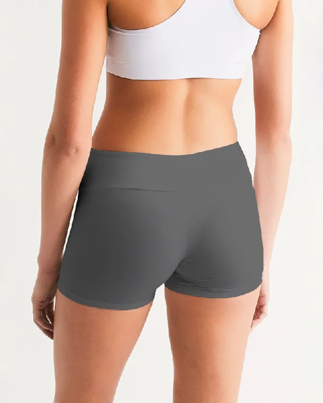 AKH Grey Women's Mid-Rise Yoga Shorts