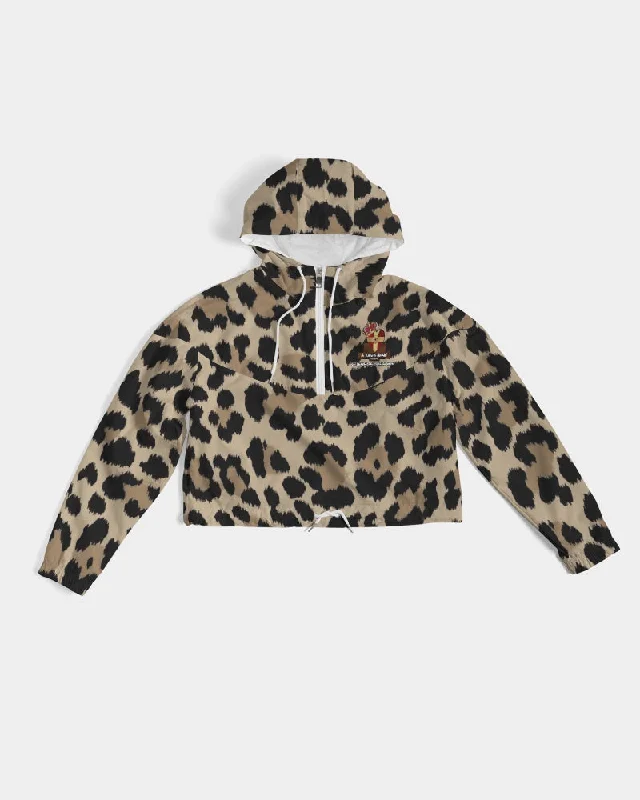 AKH Leopard Women's Cropped Windbreaker