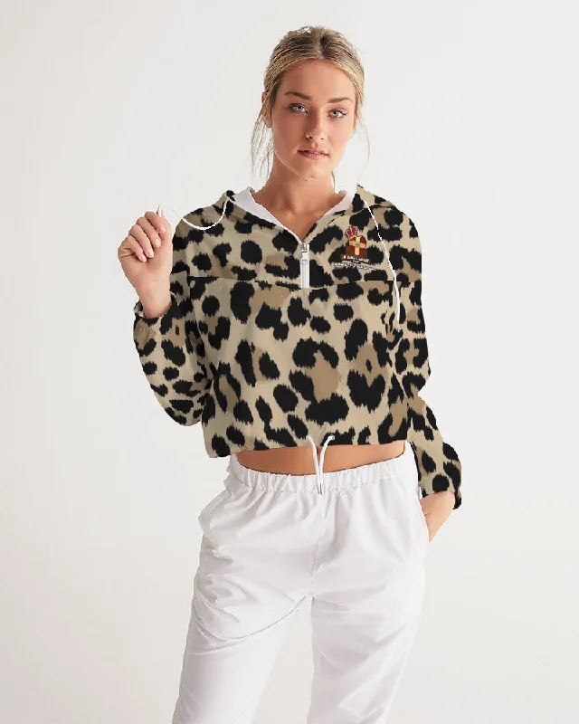 AKH Leopard Women's Cropped Windbreaker