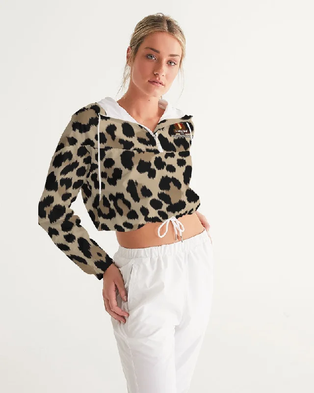 AKH Leopard Women's Cropped Windbreaker