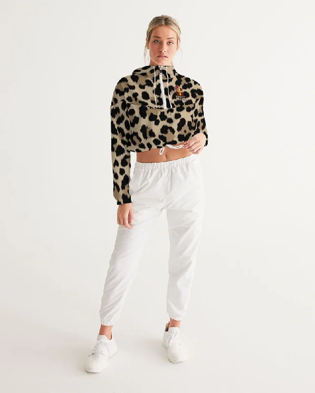 AKH Leopard Women's Cropped Windbreaker