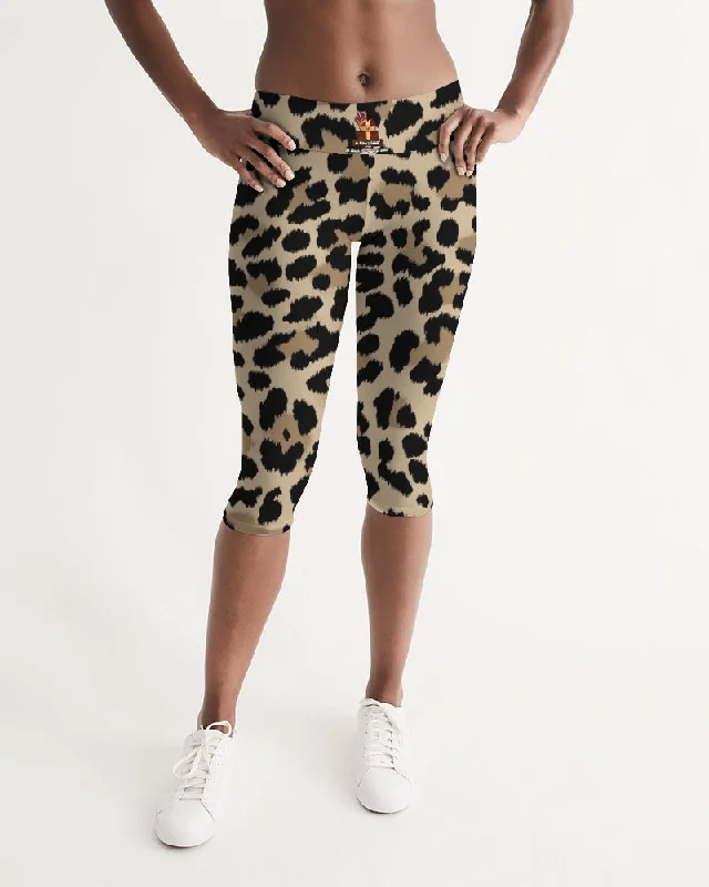 AKH Leopard Women's Mid-Rise Capri