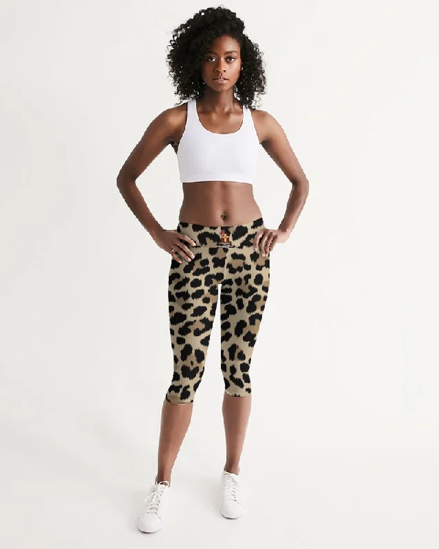 AKH Leopard Women's Mid-Rise Capri