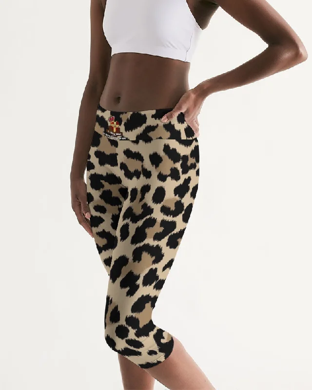 AKH Leopard Women's Mid-Rise Capri