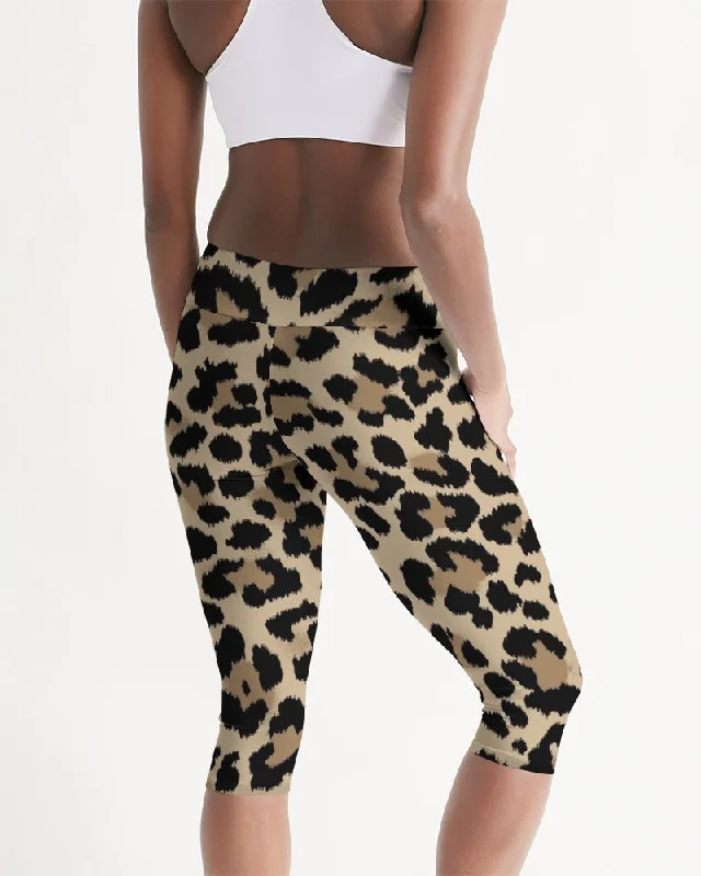 AKH Leopard Women's Mid-Rise Capri