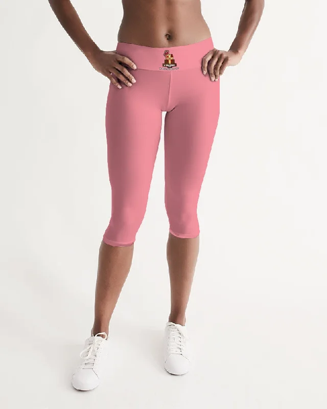 AKH Pink Women's Mid-Rise Capri