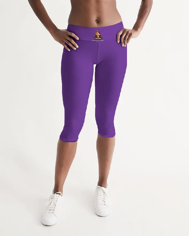 AKH Purple Women's Mid-Rise Capri