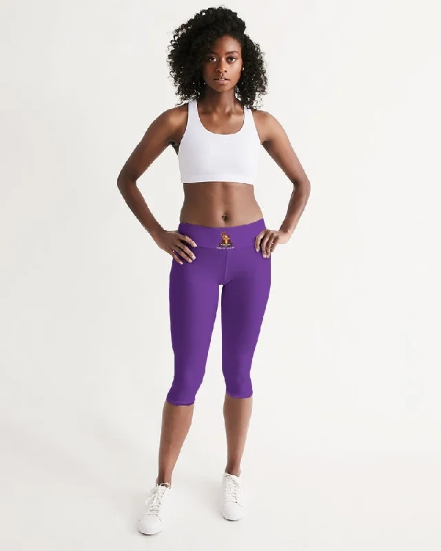 AKH Purple Women's Mid-Rise Capri