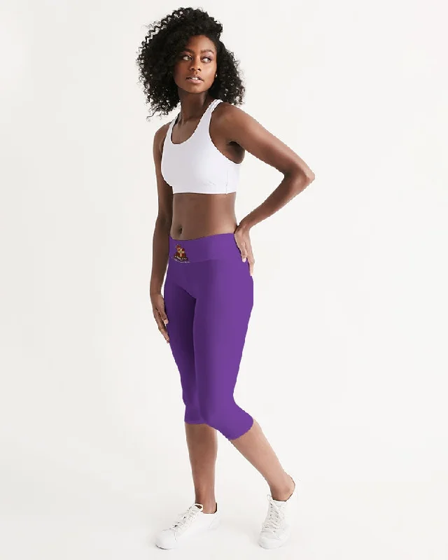 AKH Purple Women's Mid-Rise Capri