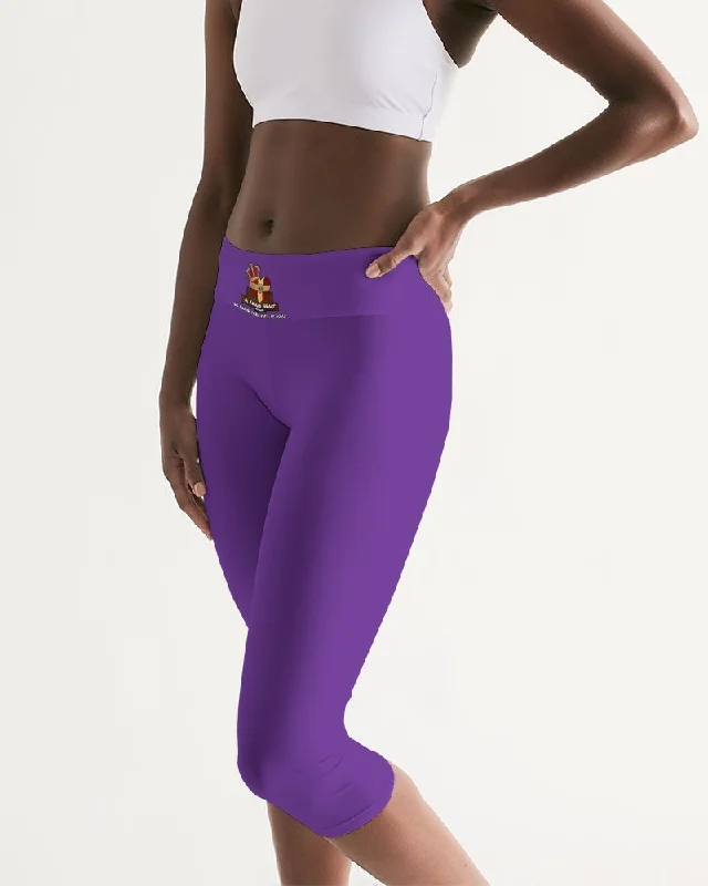 AKH Purple Women's Mid-Rise Capri