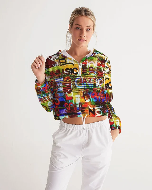 AKH Sounds of Music Women's Cropped Windbreaker