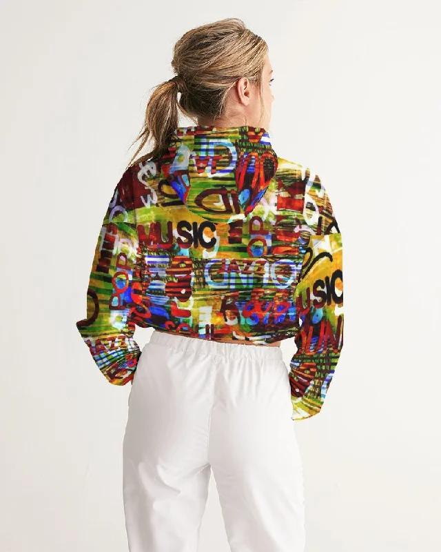 AKH Sounds of Music Women's Cropped Windbreaker