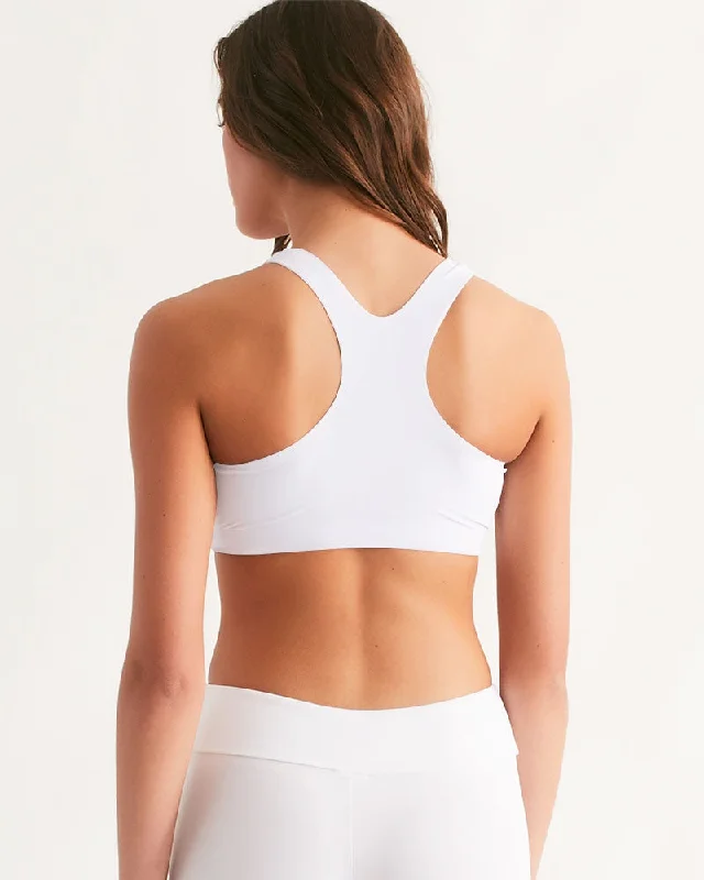 AKH White Women's Seamless Sports Bra