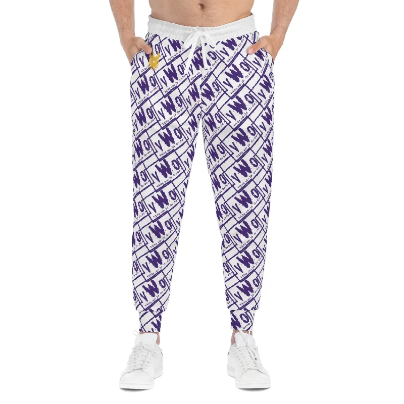 Athletic Joggers - White/Purple - VWO (Framed)