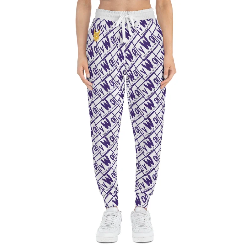 Athletic Joggers - White/Purple - VWO (Framed)