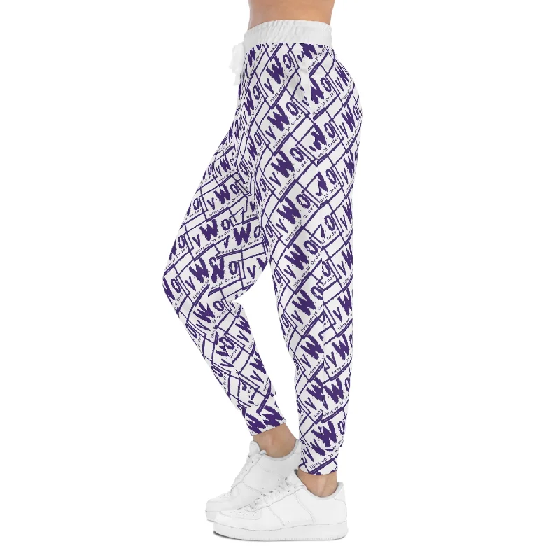 Athletic Joggers - White/Purple - VWO (Framed)