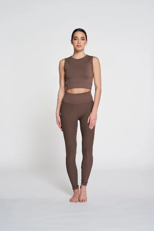 Julia Soft Stretch Sleeveles top - Taupe