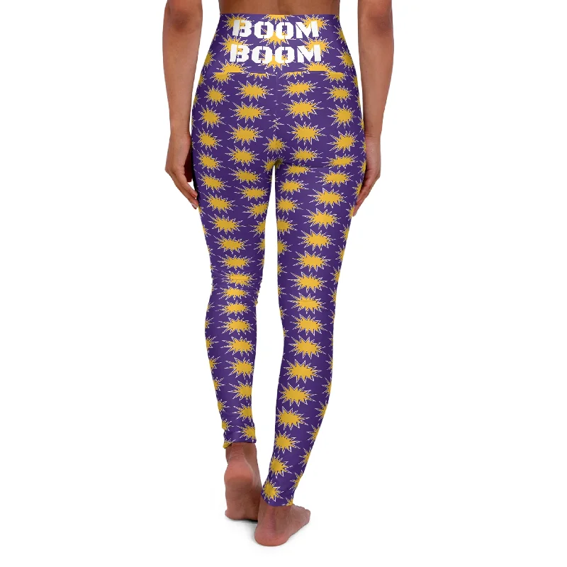 High Waisted Yoga Leggings - BOOM BOOM