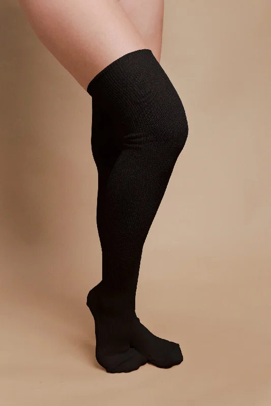 Latex-Free 100% Organic Cotton Thigh-High Socks