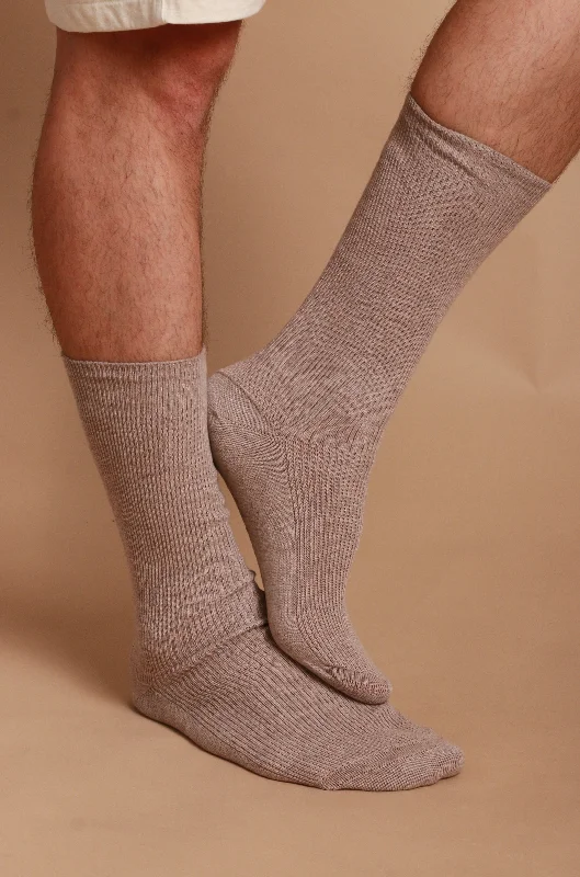 Lightweight Latex-Free 100% Organic Cotton Crew Socks (2pairs/pack)