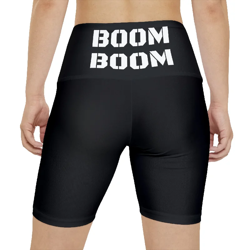 Women's Workout Shorts - Black - BOOM BOOM