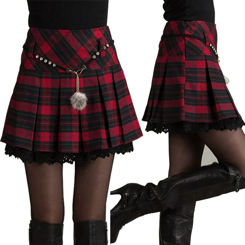 Korean student winter woolen skirt YV2329