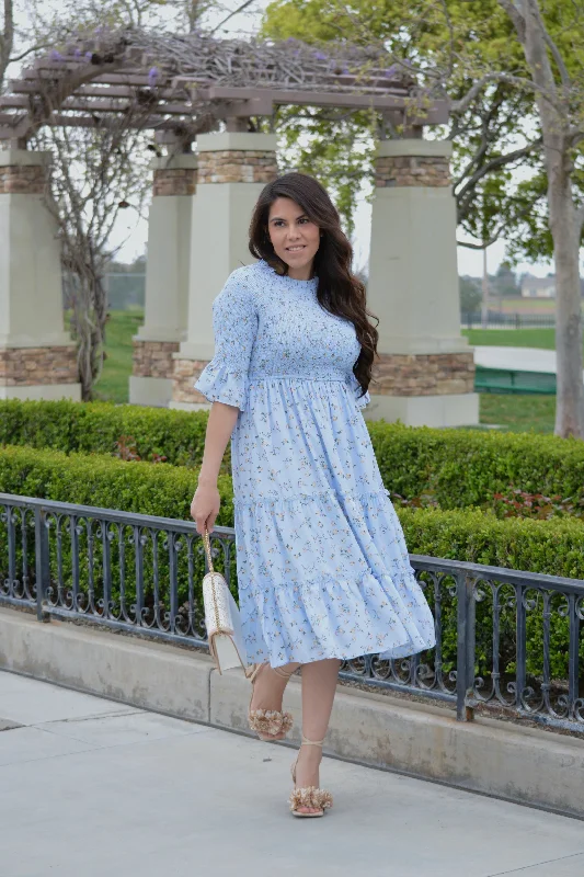 Maeve Blue Floral Dress