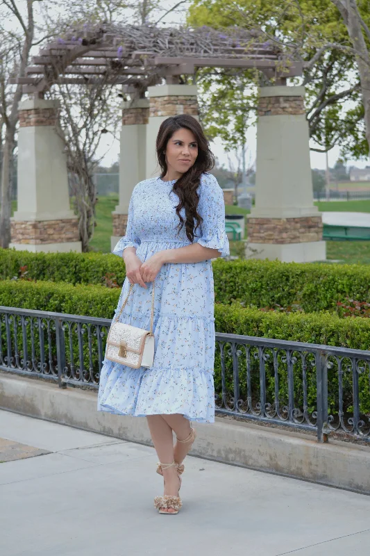 Maeve Blue Floral Dress