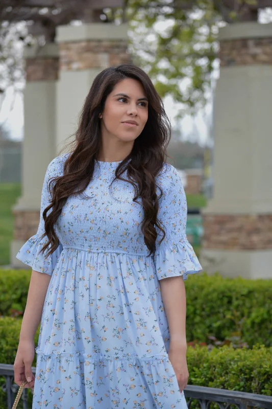 Maeve Blue Floral Dress