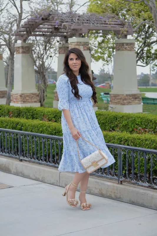 Maeve Blue Floral Dress