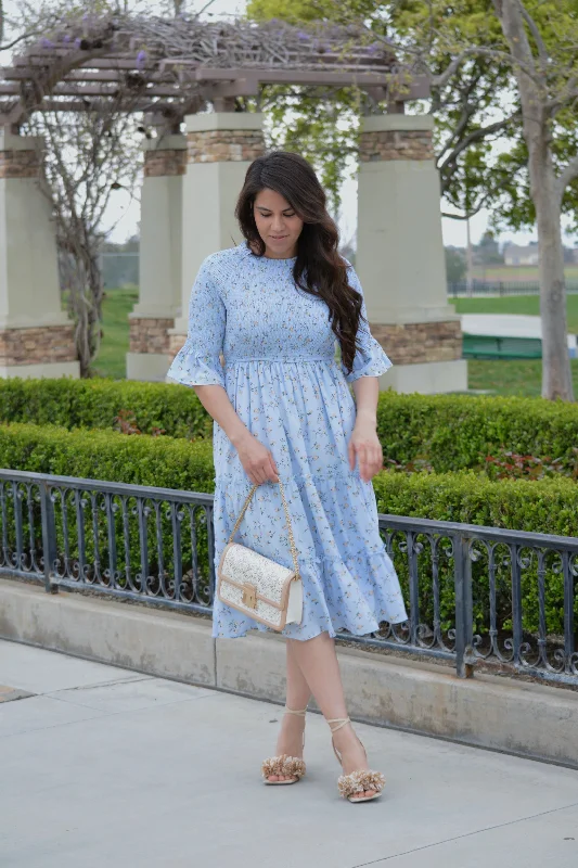 Maeve Blue Floral Dress