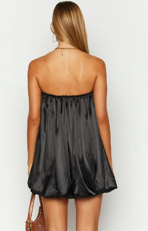 Miki Black Strapless Mini Dress