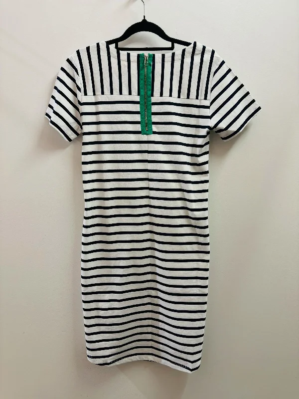 MILFORD DRESS -White/Navy Stripe