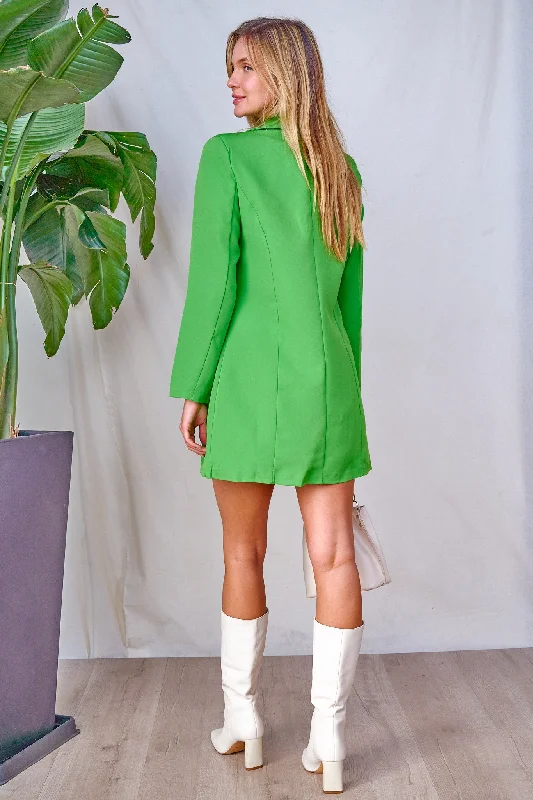 Pistachio Double Breasted Blazer Dress