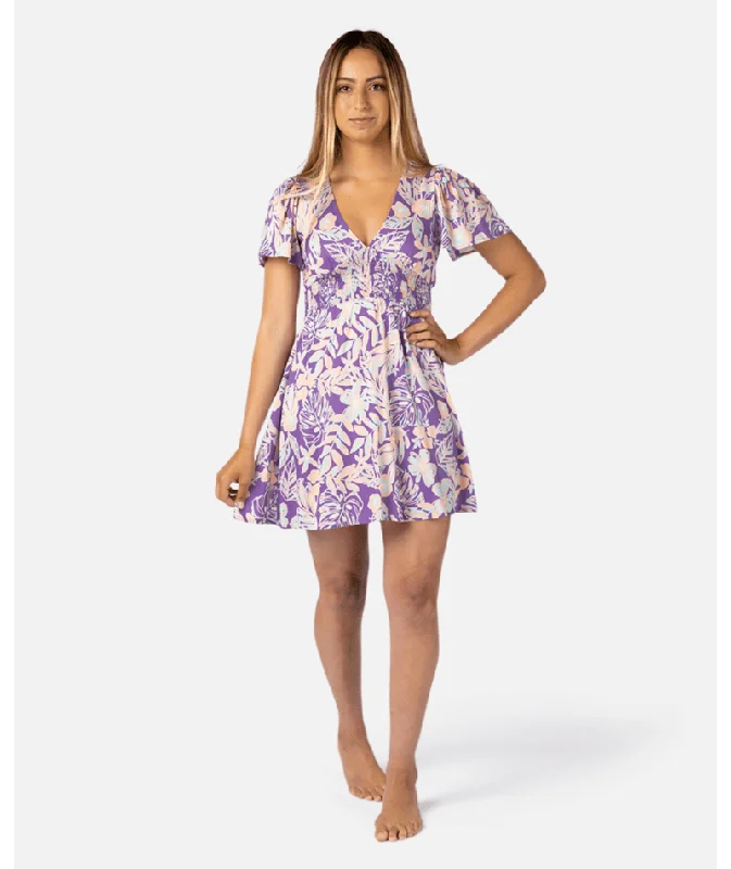 Rip Curl Palm Party Dress-Purple