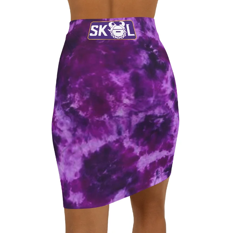 Women's Mini Skirt - Purple Tie-Dye