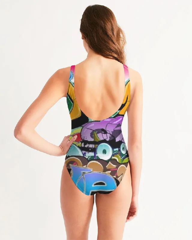 AKH Graffiti Art Women's One-Piece Swimsuit