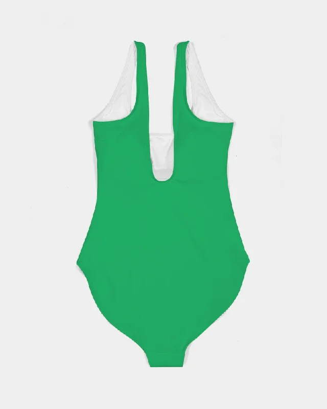 AKH Green Women's One-Piece Swimsuit