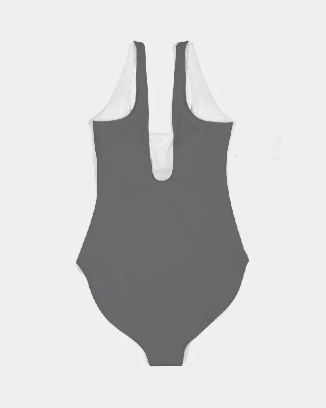 AKH Grey Women's One-Piece Swimsuit