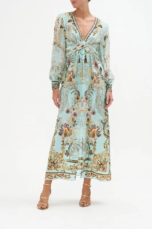 CAMILLA TWIST FRONT LONG DRESS - ADIEU YESTERDAY