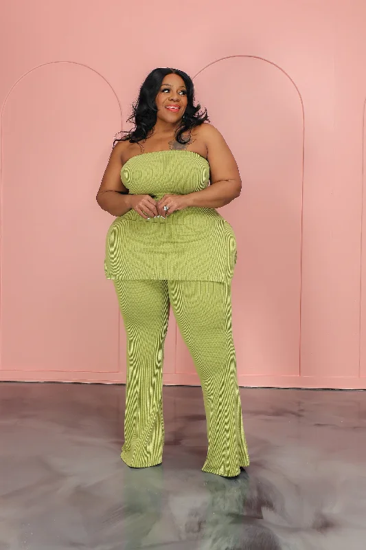 Lime Looking Ribbed Set