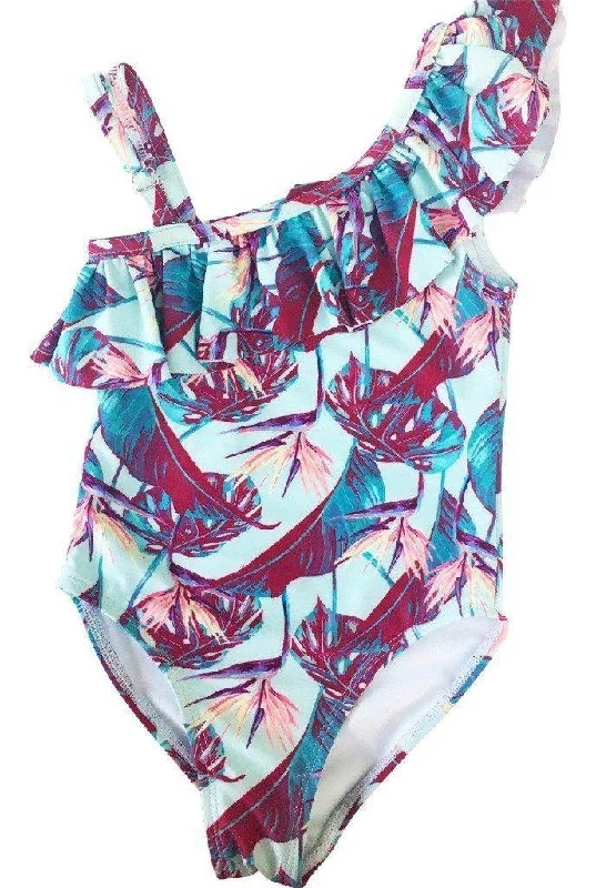 Matching Swimwear, Girls' One Piece Swimsuit, Birds of Paradise