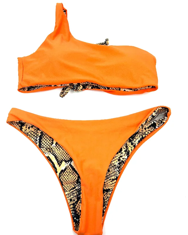 Reversible Animal Print Bikini Set - Size 6