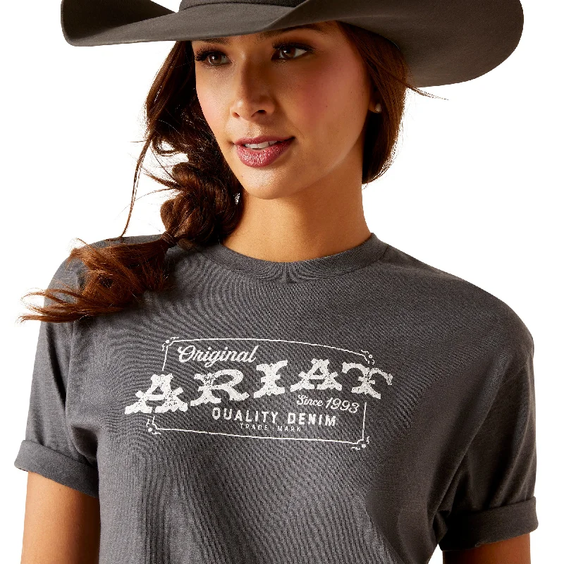 Ariat Women's Ariat Denim Label T-Shirt, Grey