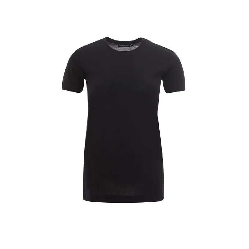 Black Cotton Tops & T-Shirt