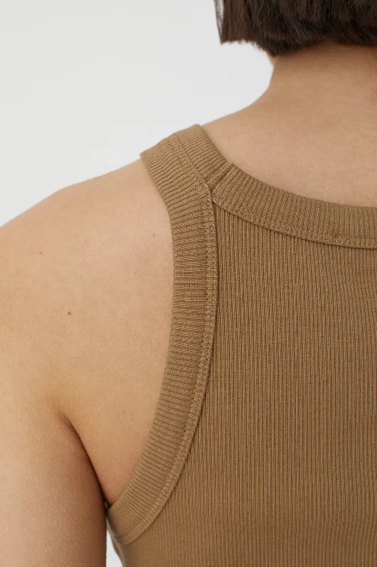 Closed Ribbed Jersey Tank