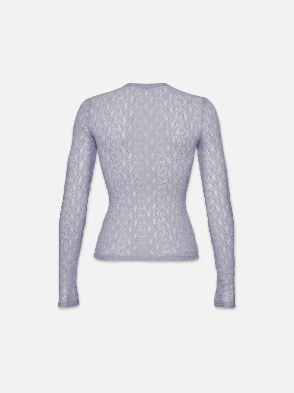 Crewneck Mesh Long Sleeve -- Lilac