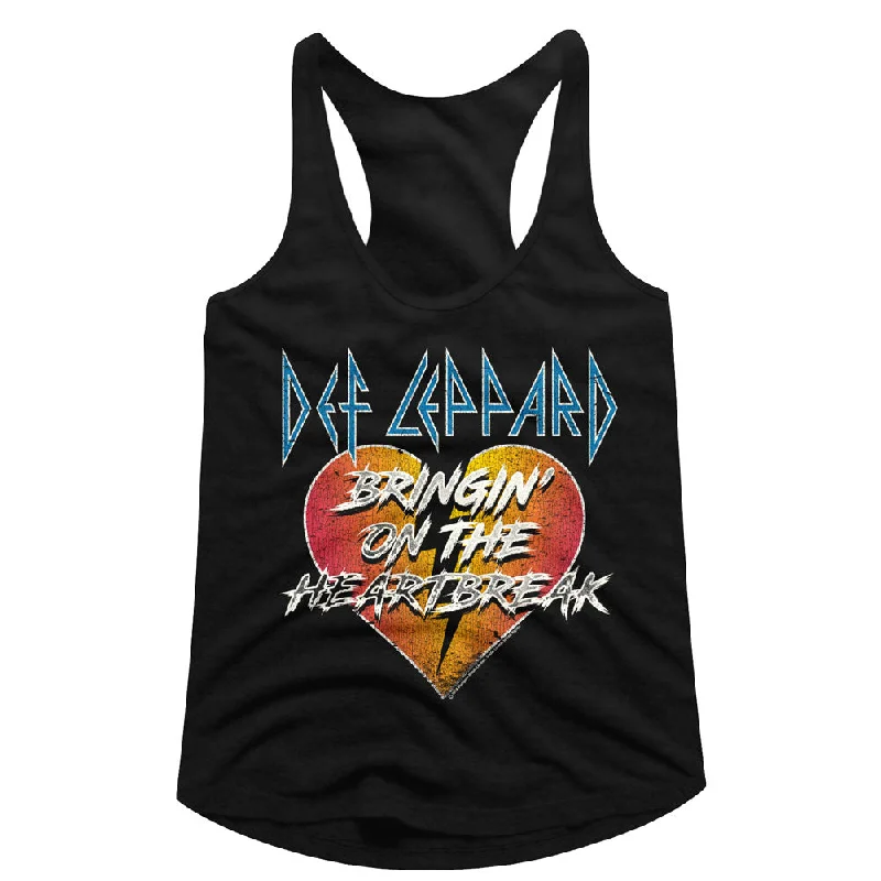 Def Leppard Bringin' on the Heartbreak Racerback Tank Top