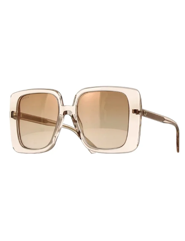 Translucent Butterfly Sunglasses, Beige/Brown